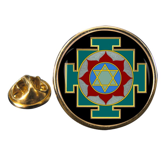 Dhumavati Yantra Round Pin Badge